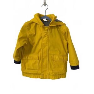 PETIT BATEAU Babies' Iconic Plain Yellow Raincoat – 18M